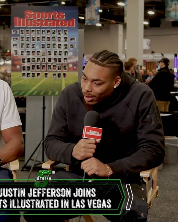 Justin Jefferson from Radio Row at the Super Bowl